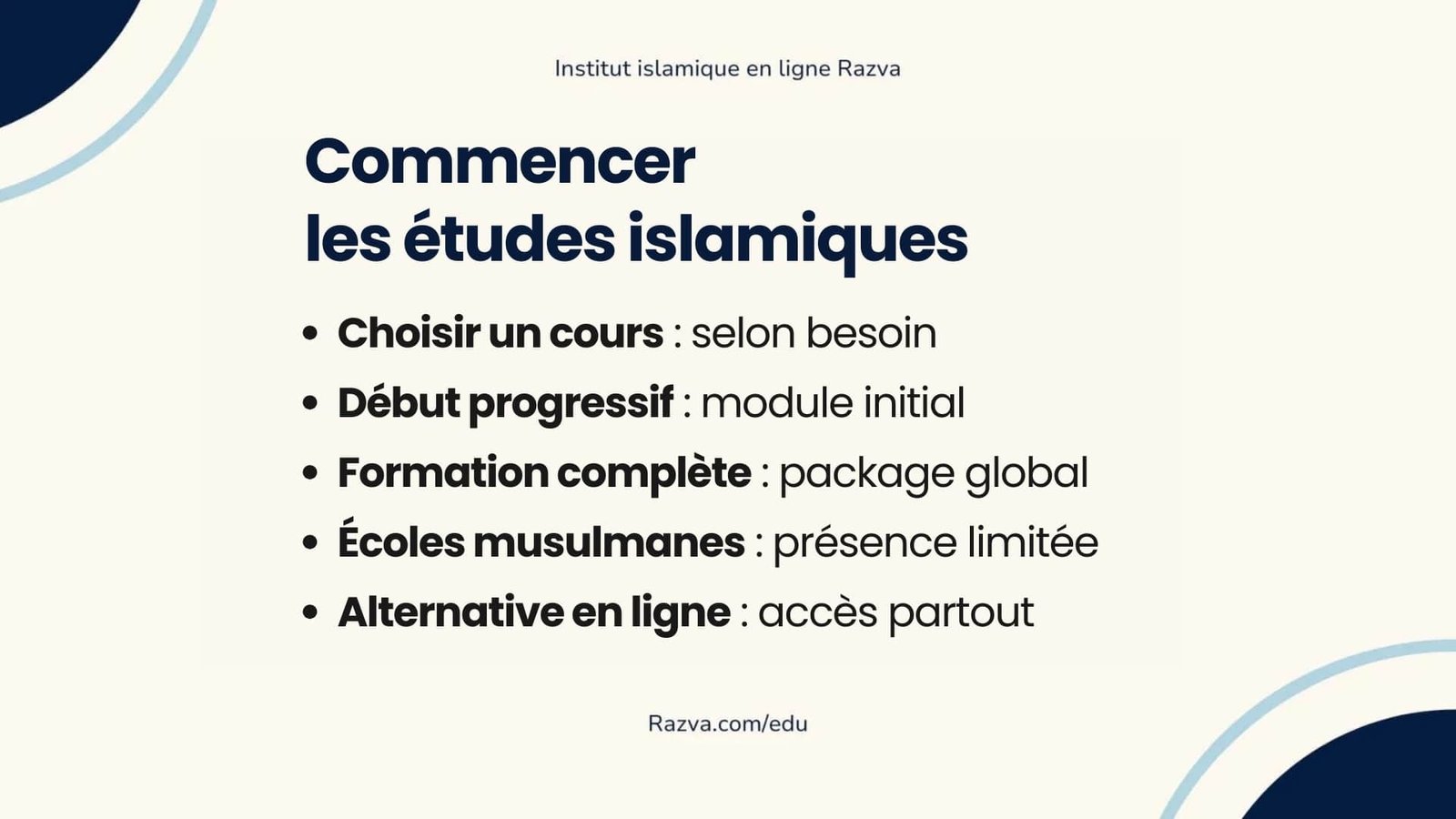 Comment commencer les études islamiques en France en présentiel ou en ligne