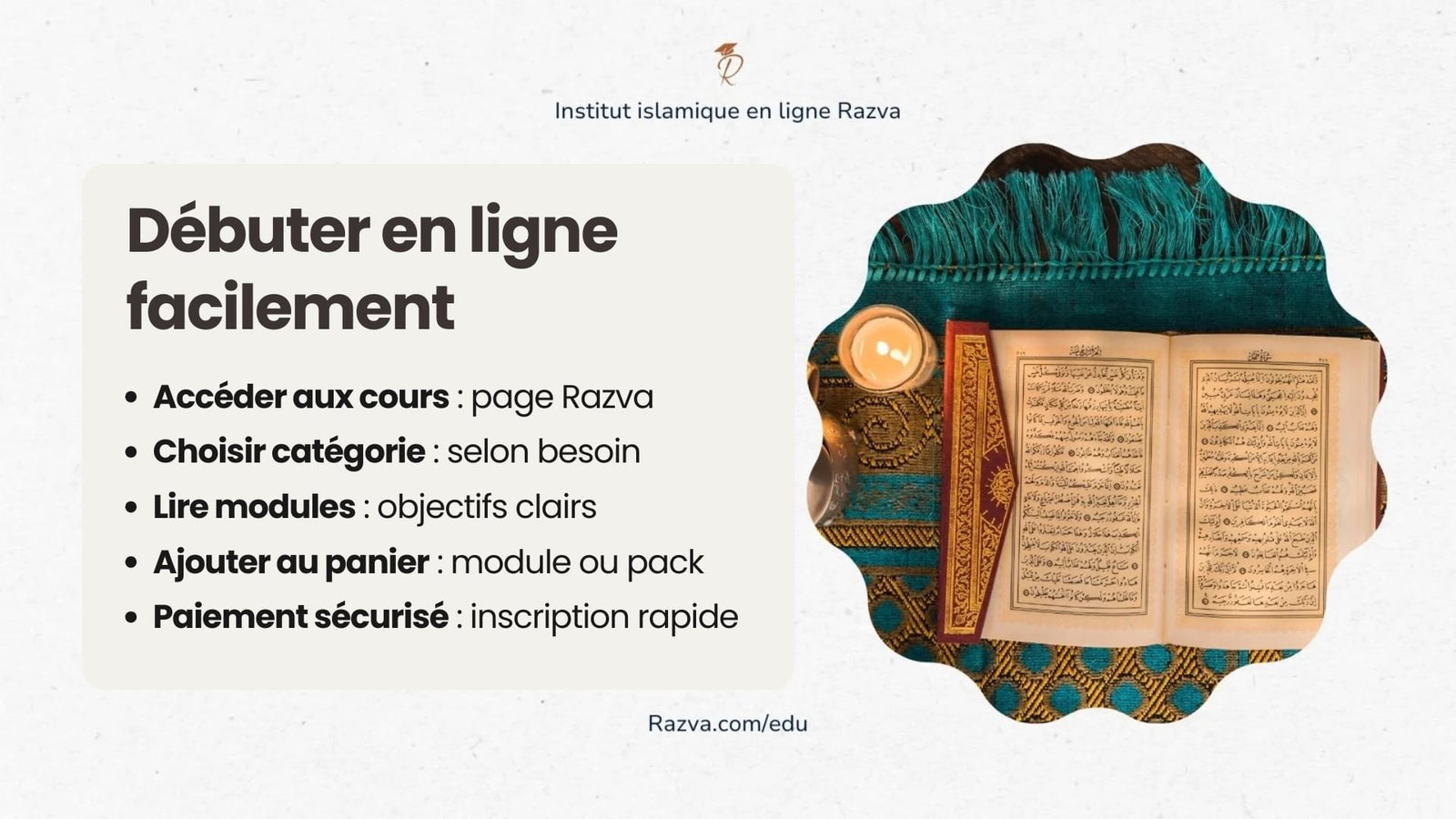 Comment débuter l’apprentissage de l’islam en ligne avec l’Institut Razva étapes simples