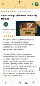 Témoignage d’un francophone sur un cours de fiqh chiite enrichissant avec suggestion d’adapter les références aux non-arabophones