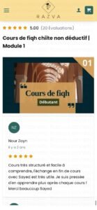 Témoignage sur un cours de fiqh chiite structuré avec échanges enrichissants en fin de session