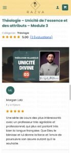 Témoignage sur un cours de théologie islamique animé par un professeur francophone agréable et professionnel