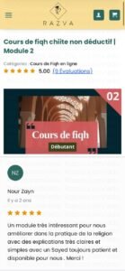 Témoignage sur le cours de fiqh chiite – Module 2 débutant, explications claires et enseignant très patient