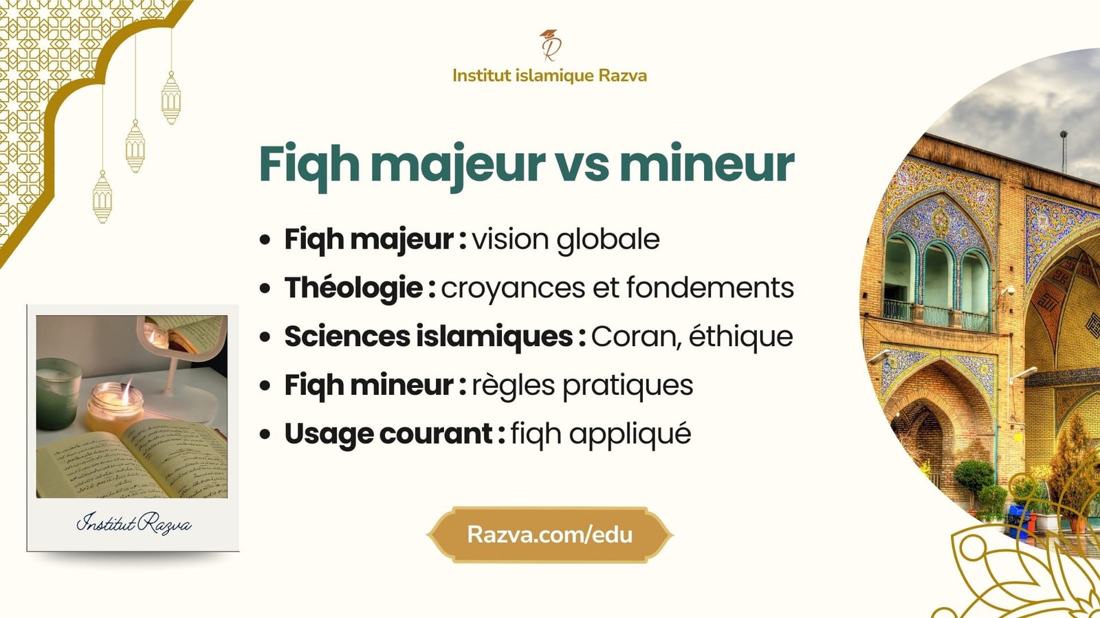 Différence entre fiqh majeur et fiqh mineur dans les sciences islamiques