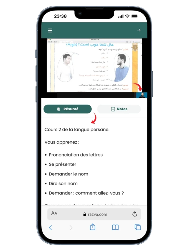 Apprendre le farsi en ligne – 10 modules progressifs A1 A2 B1 avec accompagnement personnalisé