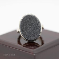 Bague en argent 925 avec hématite naturelle et design raffiné