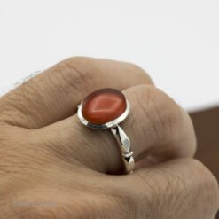 Bague agate rouge pour hommes et femmes