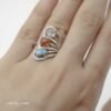 Bague argent femme multi-pierres | Turquoise, Agate, Dur Najaf