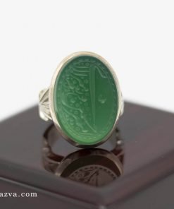 Bague agate verte