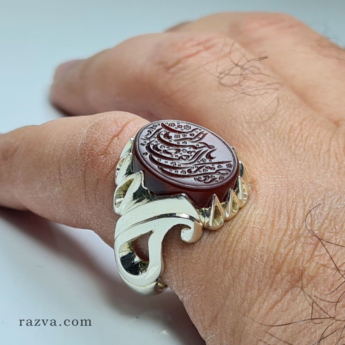 bague agate en argent 925