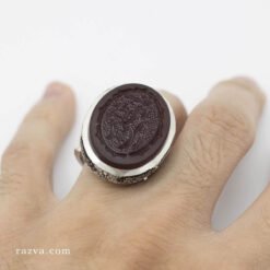 bague agate foncée