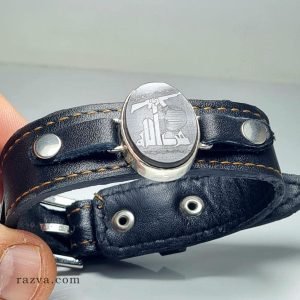 Bracelet cuir hématite pour hommes et femmes