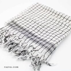 Foulard palestinien blanc et noir pour hommes et femmes Keffieh