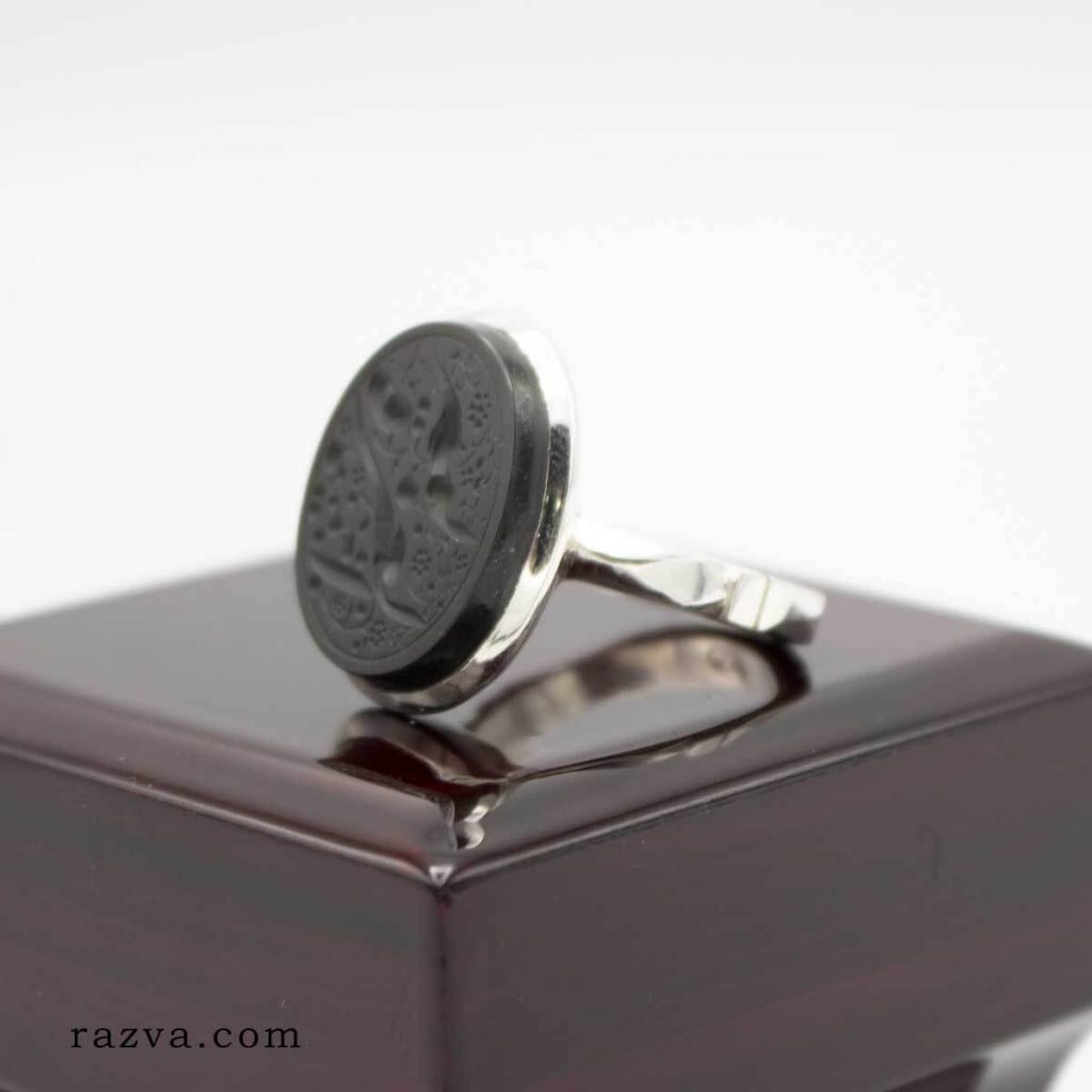 Bague En Argent 925 Avec Hématite Naturelle - Taille 55 - Style Ancien - Neuf Sans Emballage