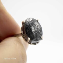 bague argent femme islamique hématite