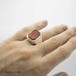 bague gravée Allah Muhammad Ali artisanale pour homme