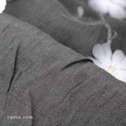 Écharpe en dentelle noir femme musulmane des fleurs