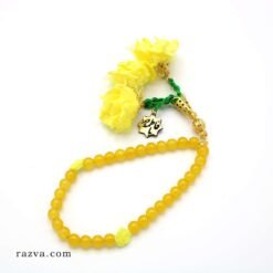 chapelet-33-perles-pierre-industrielle-jaune