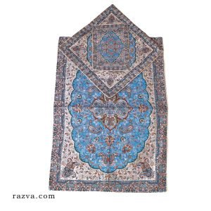 Tapis de prière bleu termeh iranien