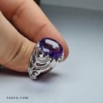 Monture orientale faite main en argent 925 avec pierre d’améthyste