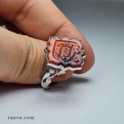 Bague agate yéménite naturelle pour hommes iranien