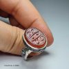 Bague argent homme islam luxe, agate rouge 1