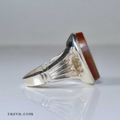 Bague artisanale en argent 925 avec gravure complète Ziyârat Achoura