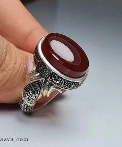 Bague chiite agate yéménite Ziyârat Imam Hussein (a) islamique