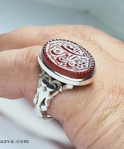 Bague chiite homme Agate rouge
