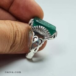 achat Bague islam homme Agate verte