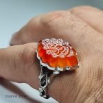 Agate yéménite, bague argent 925 pour hommes et femmes