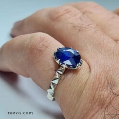 bague-femme-saphir-bleu-fonce