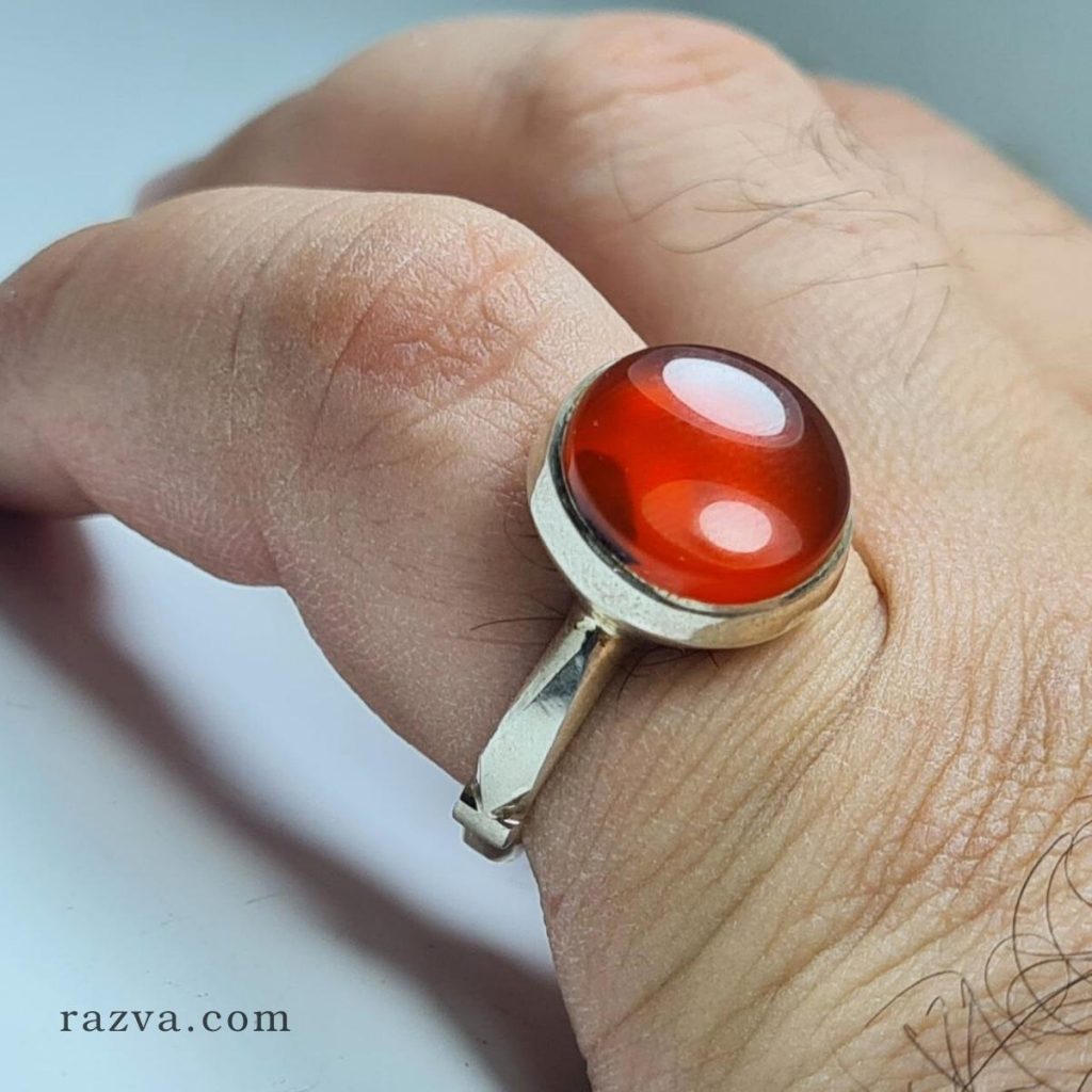 Bague Artisanale En Forme De Serpent - Argent Et Grenat Almandin Naturel - Taille 52 - Occasion
