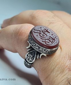 bague-homme-courage-agate-rouge-fonce