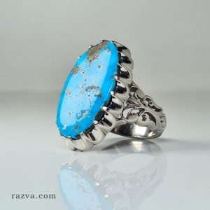 bague-homme-turquoise-azur-argent