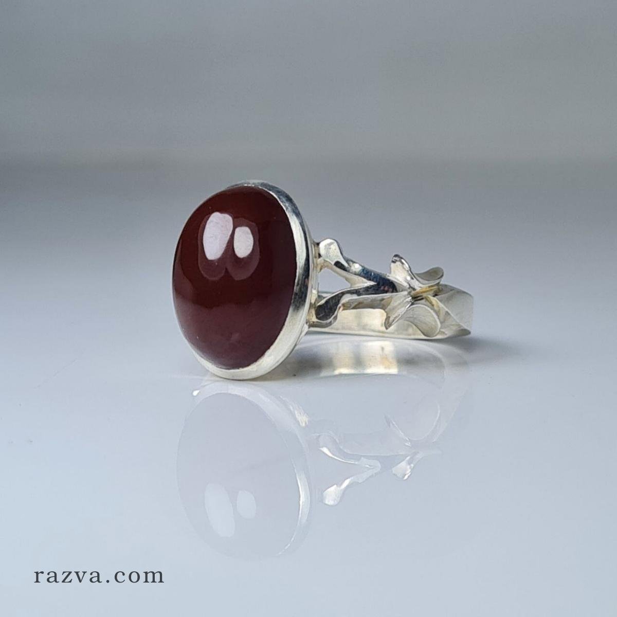 Bague Mixte en Argent 925 avec Agate Y m nite Harmonie et