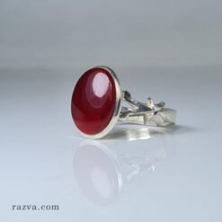 anneau-minimaliste-agate-rouge-unisexe