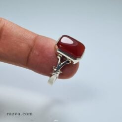 Bague en argent 925 pour homme ou femme avec pierre d’agate yéménite
