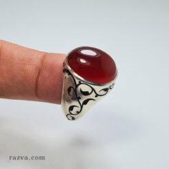 bague-homme-agate-rouge-saillie