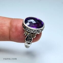 bague-homme-argent-amethyste-detail-artisanal