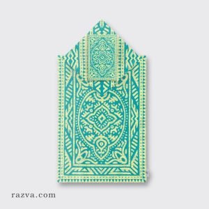 tapis-priere-bleu-vert-clair-velours