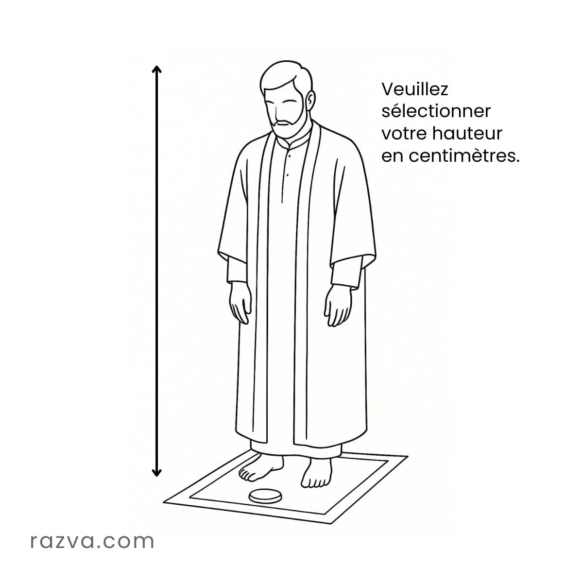 Abaya pour homme musulman en tissu léger, tenue traditionnelle islamique élégante pour la prière et les occasions religieuses.