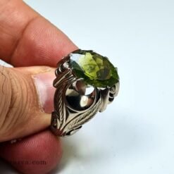 bague-peridot-naturel-homme-argent-925