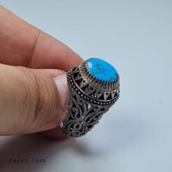 bague-argent-925-homme-turquoise-design