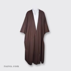 abaya-homme-priere-merinos-marron-fonce