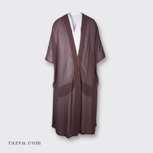 abaya-crepe-marron-economique