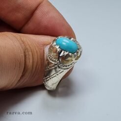 bague-homme-argent-turquoise-minimaliste