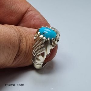 bague-homme-argent-turquoise-neyshabour