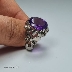 bague-homme-argent-amethyste-artisanale