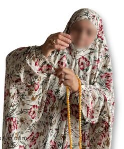 abaya-tchador-musulmane-avec-manches-fleurs