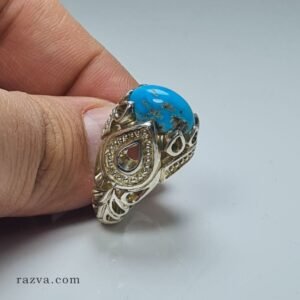 bague-homme-argent-turquoise-unique